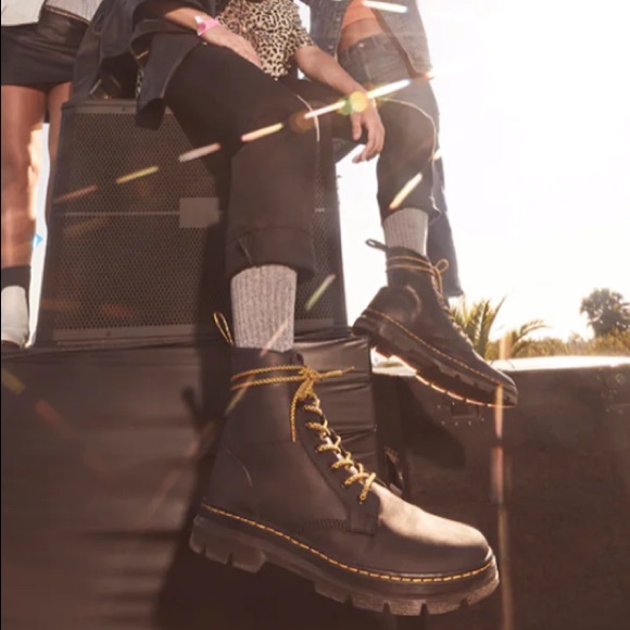 NEW| Dr. Martens Wyoming Black Leather Combat Boots - Picture 15 of 15
